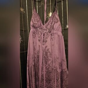 Vintage purple and black maxi dress